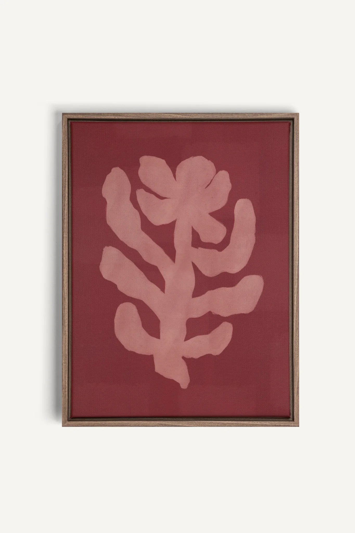 OLEKA CANVAS - RED CHERRY, Oeuvre sur toile étirée, encadré Brun Chêne