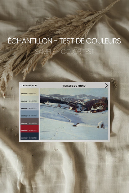 REFLETS DU FROID, Oeuvre sur toile rigide, encadré Vintage Bronze