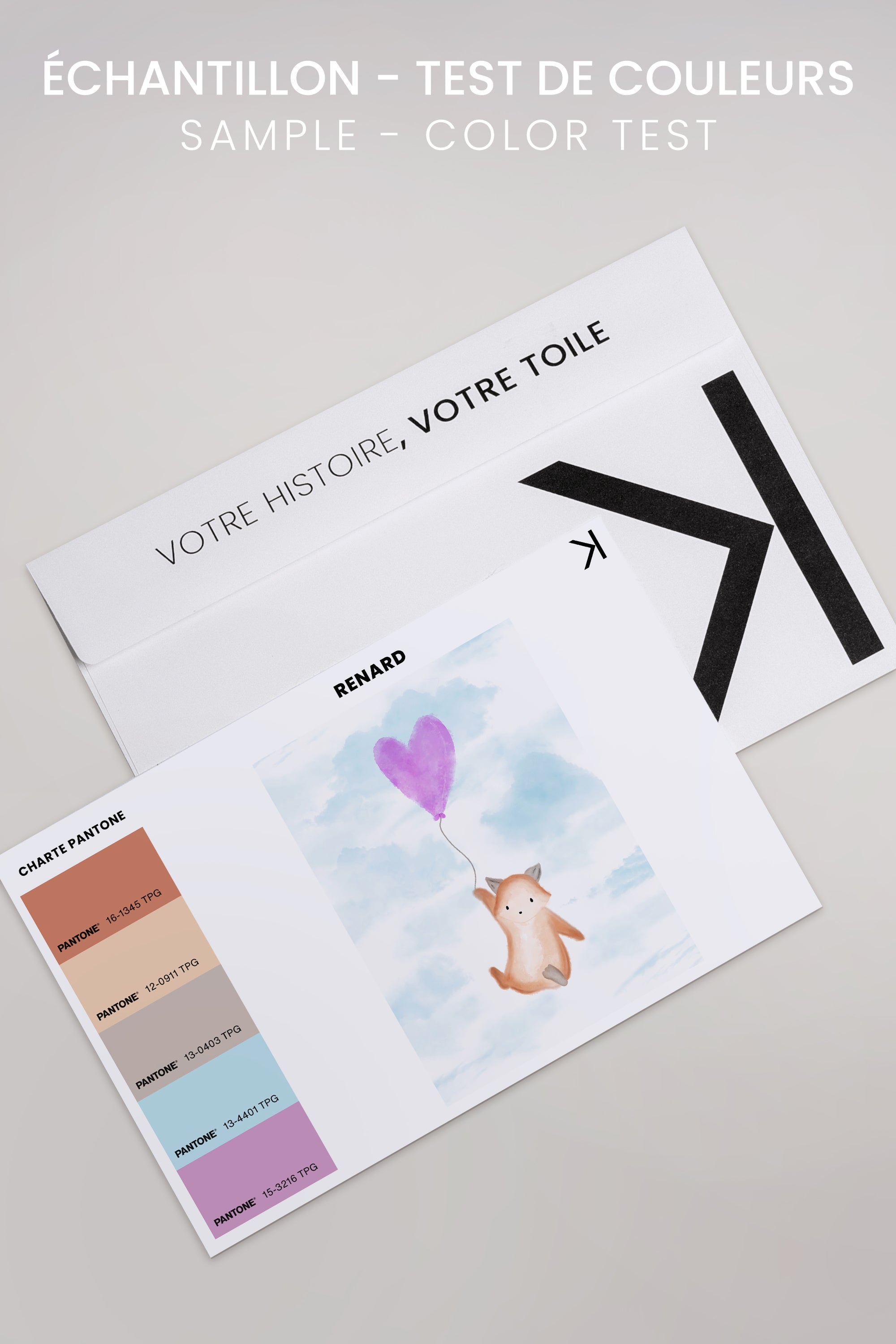 OLEKA CANVAS - RENARD, Oeuvre sur toile étirée, encadré Brun Noyer