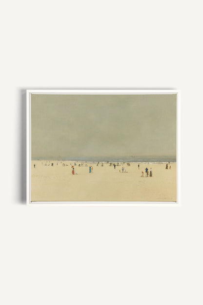 RÊVE DE RIVAGE, Oeuvre sur toile étirée, encadré Blanc