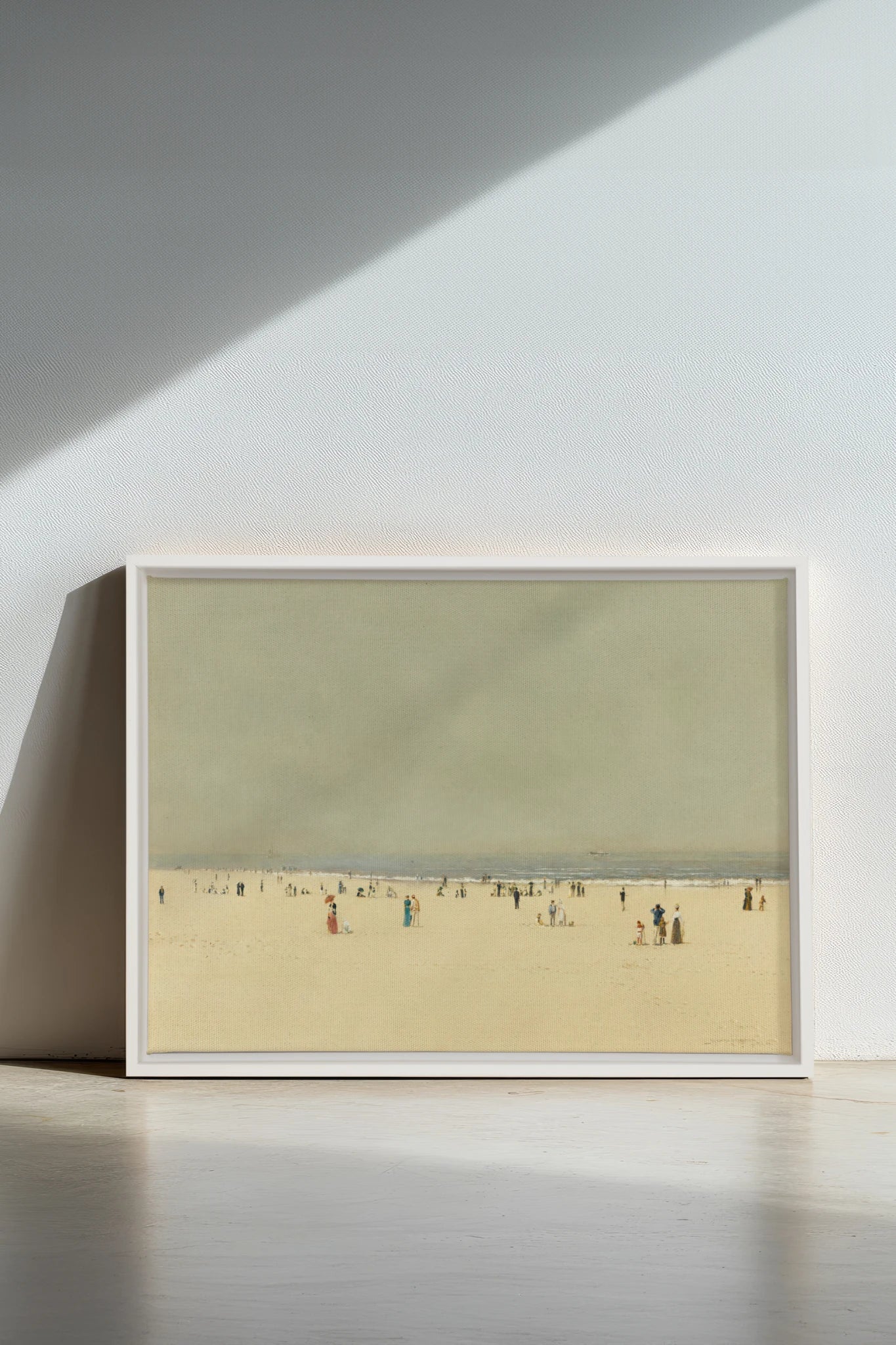 RÊVE DE RIVAGE, Oeuvre sur toile étirée, encadré Blanc