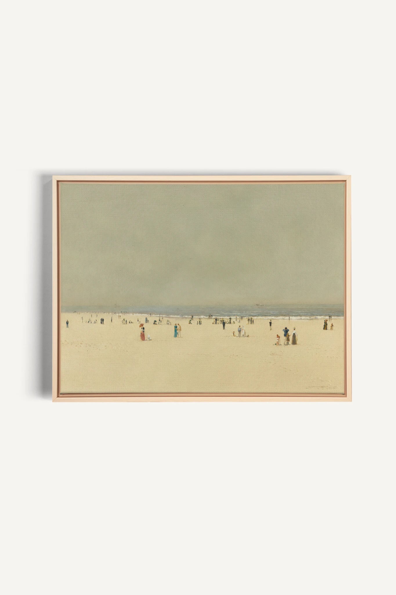 RÊVE DE RIVAGE, Oeuvre sur toile étirée, encadré Naturel Clair