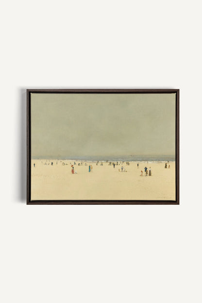 RÊVE DE RIVAGE, Oeuvre sur toile étirée, encadré Brun Noyer