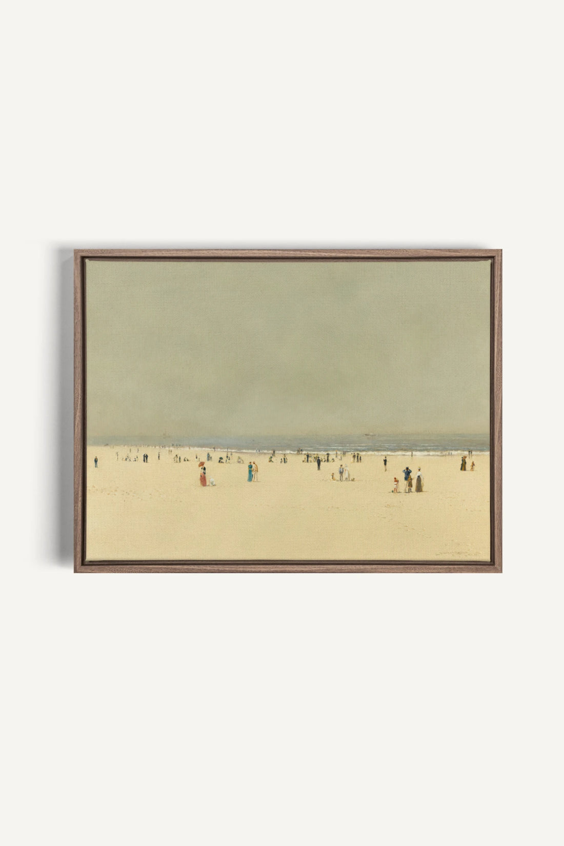 RÊVE DE RIVAGE, Oeuvre sur toile étirée, encadré Brun Chêne