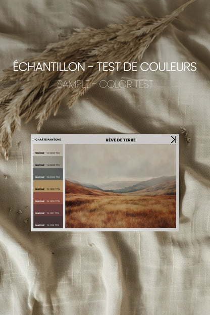 RÊVE DE TERRE, Oeuvre sur toile rigide, encadré Vintage Bronze