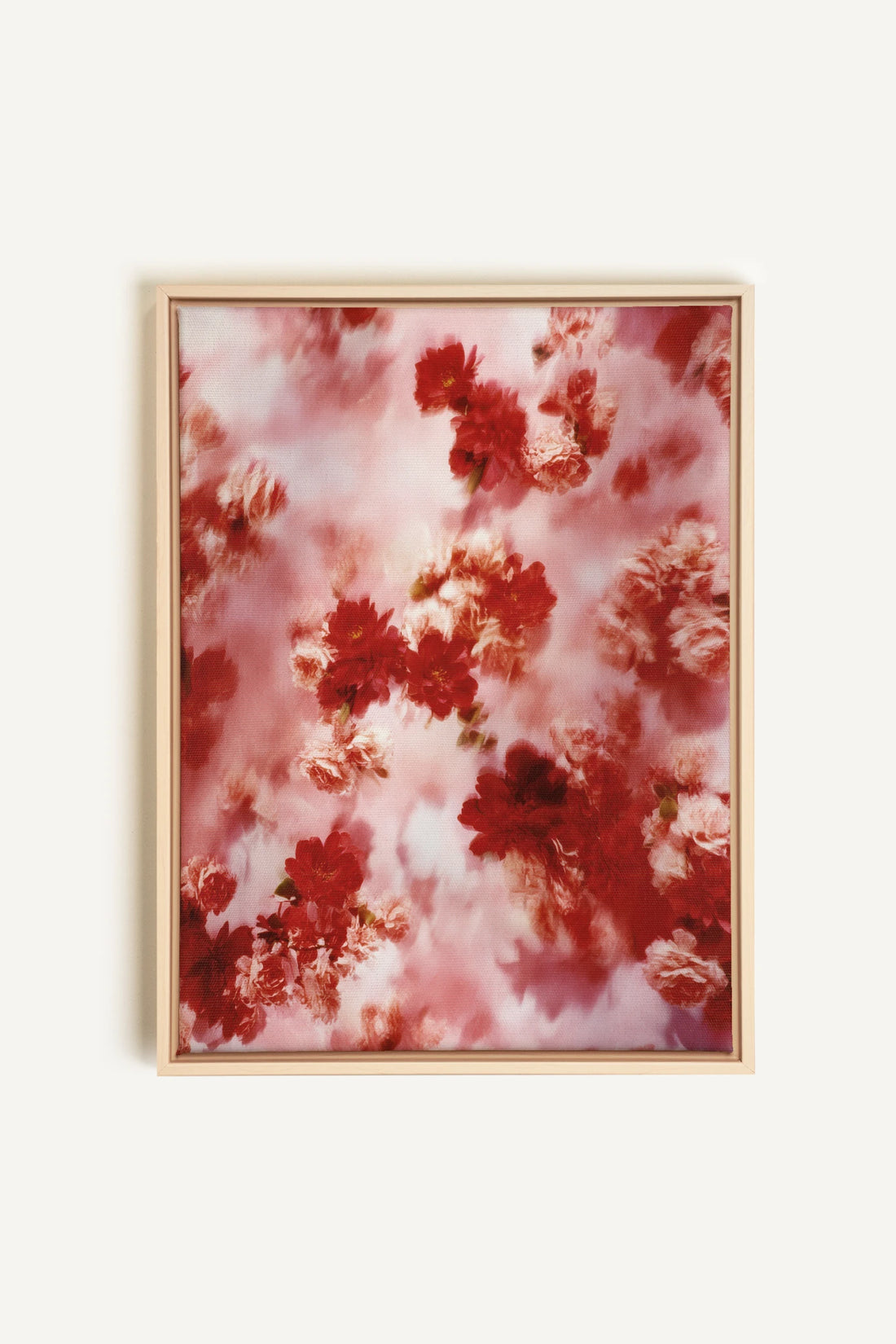 RÊVE ÉCARLATE, Oeuvre sur toile étirée, encadré Naturel Clair