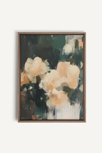 OLEKA CANVAS - RÊVES PASTELS, Oeuvre sur toile étirée, encadré Brun Chêne