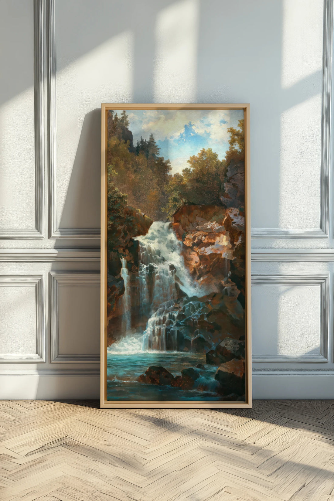 RIVERFIRE, Oeuvre sur toile étirée, encadré Naturel Clair