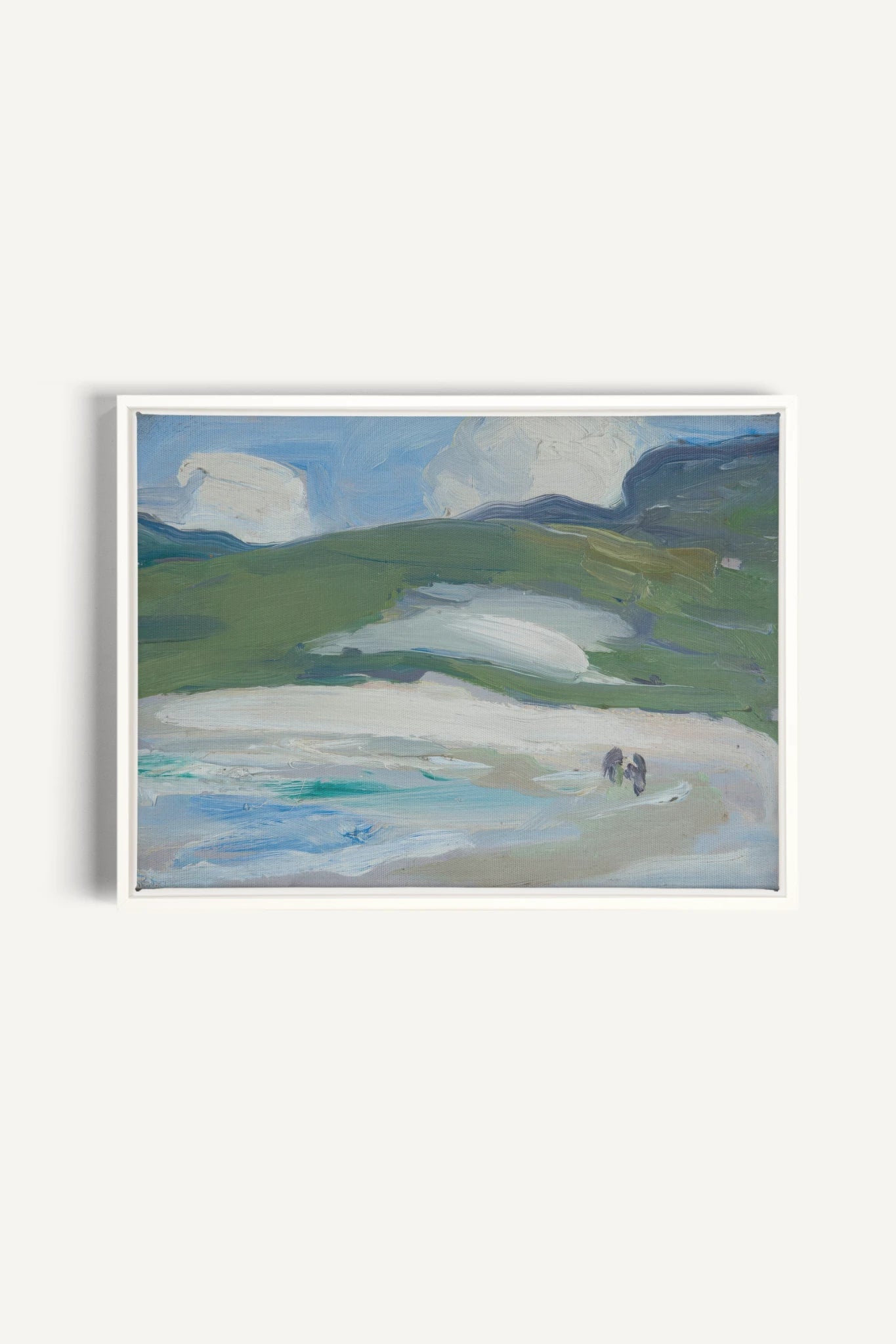 RIVERLIGHT, Work on stretched canvas, framed White