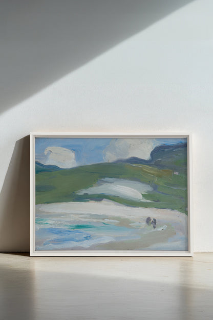 RIVERLIGHT, Work on stretched canvas, framed White
