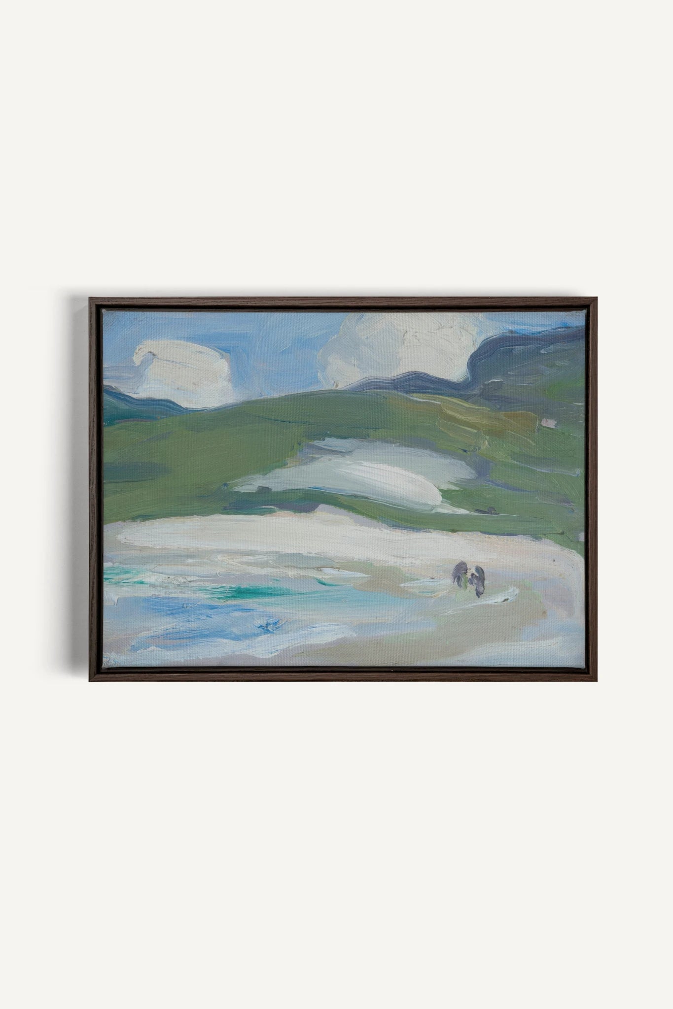 RIVERLIGHT, Work on stretched canvas, framed Walnut Brown