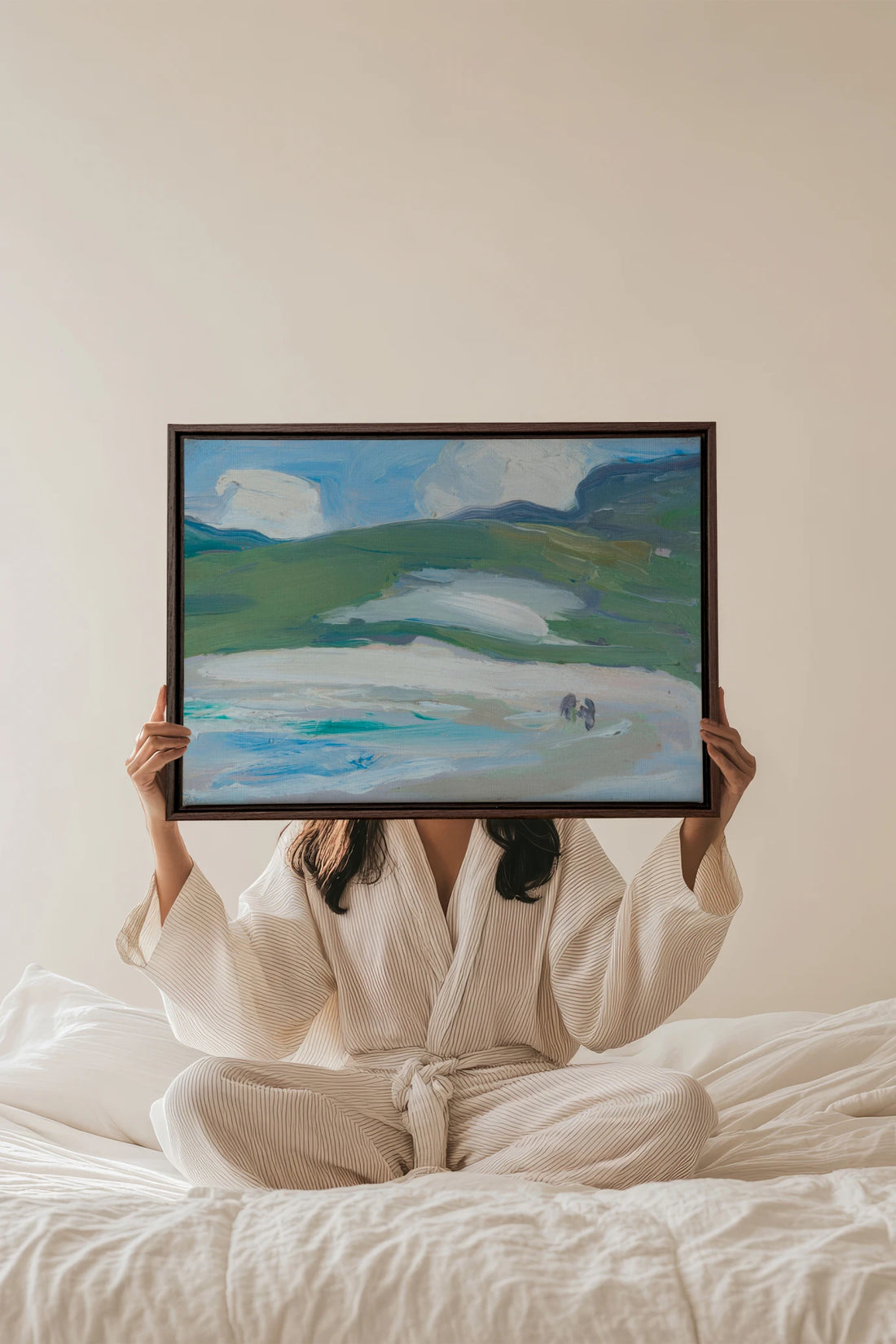 RIVERLIGHT, Oeuvre sur toile étirée, encadré Brun Noyer