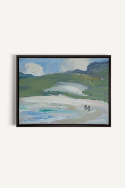 RIVERLIGHT, Work on stretched canvas, framed Black