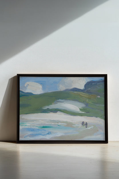 RIVERLIGHT, Work on stretched canvas, framed Black