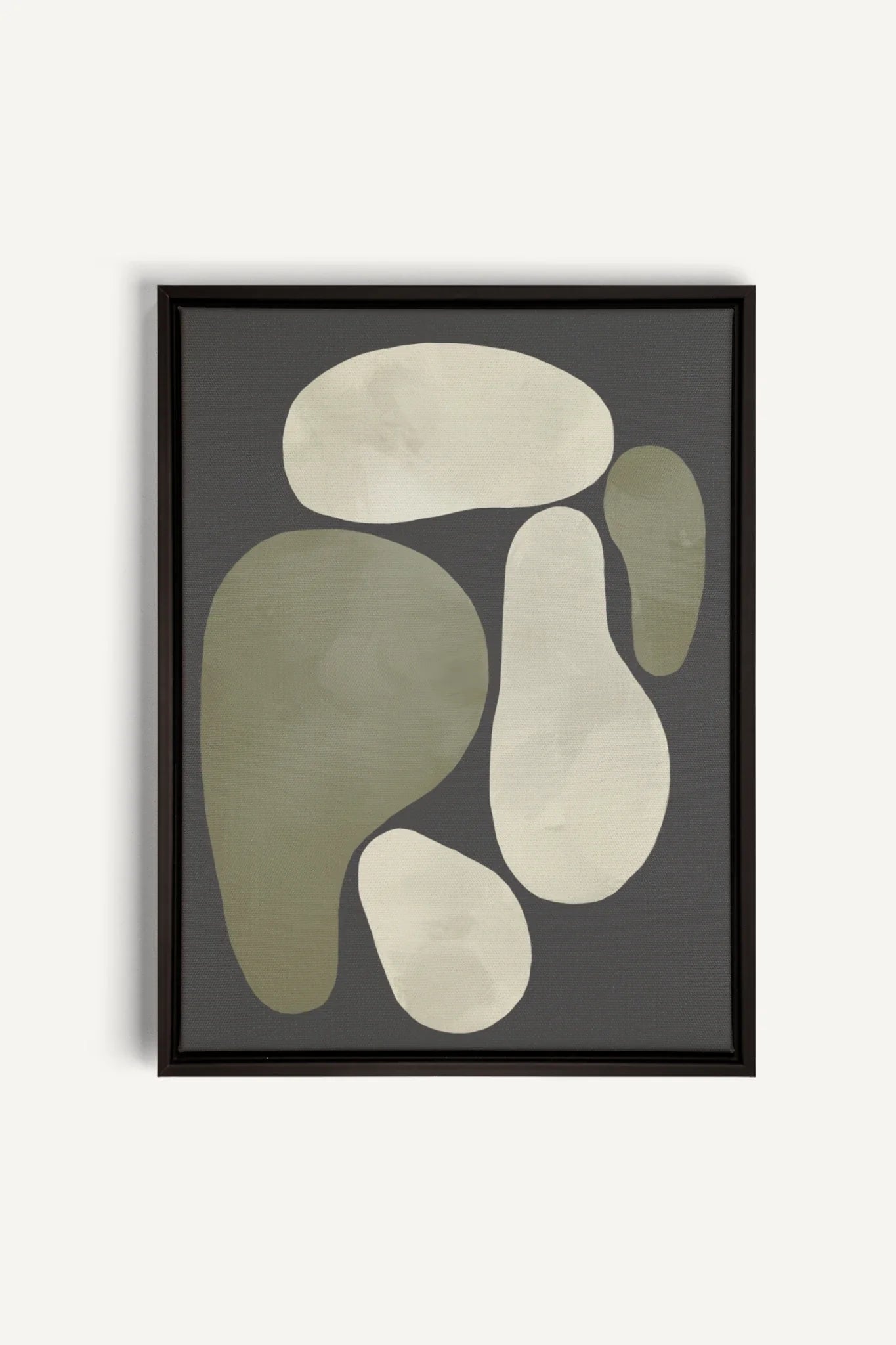 OLEKA CANVAS - ROCHES, Oeuvre sur toile étirée, encadré Noir