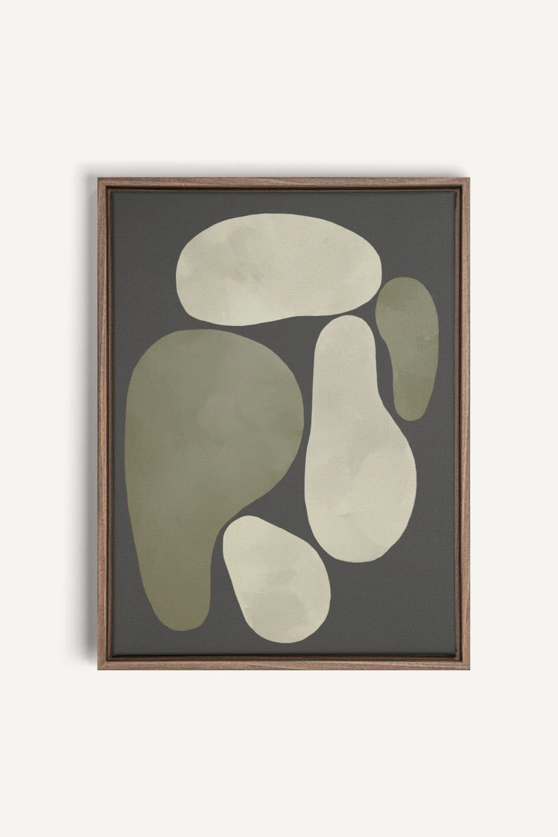 OLEKA CANVAS - ROCHES, Oeuvre sur toile étirée, encadré Brun Chêne