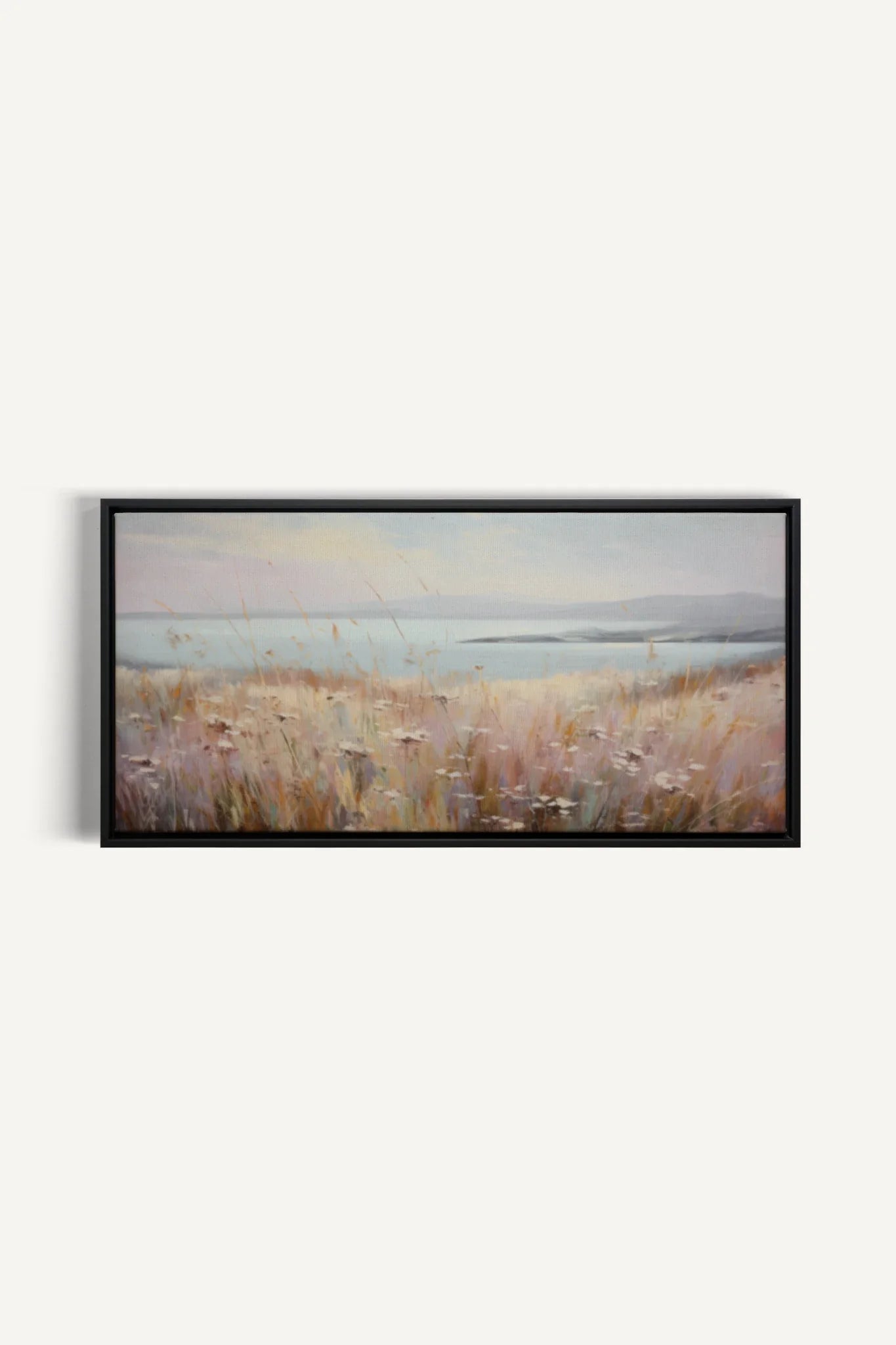 OLEKA CANVAS - Rose Lagoon, Oeuvre sur toile étirée, encadré Noir
