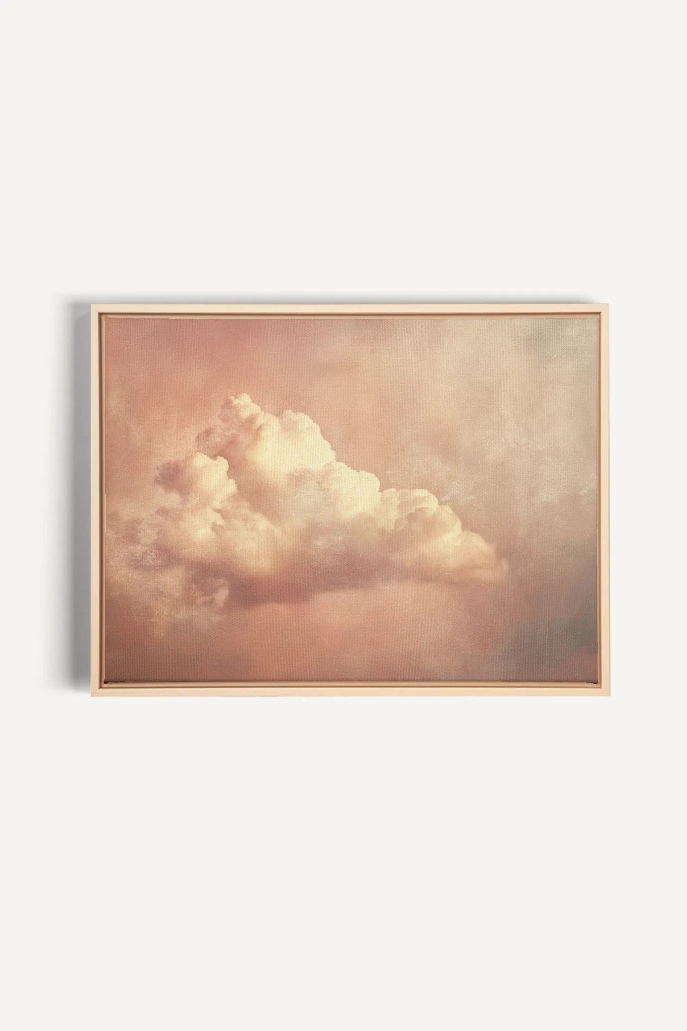 OLEKA CANVAS - ROSE MIST, Oeuvre sur toile étirée, encadré Naturel Clair