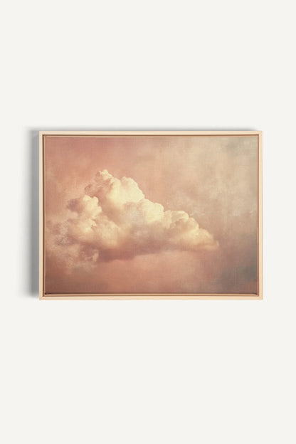 OLEKA CANVAS - ROSE MIST, Oeuvre sur toile étirée, encadré Naturel Clair