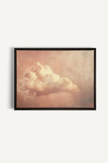 OLEKA CANVAS - ROSE MIST, Oeuvre sur toile étirée, encadré Noir