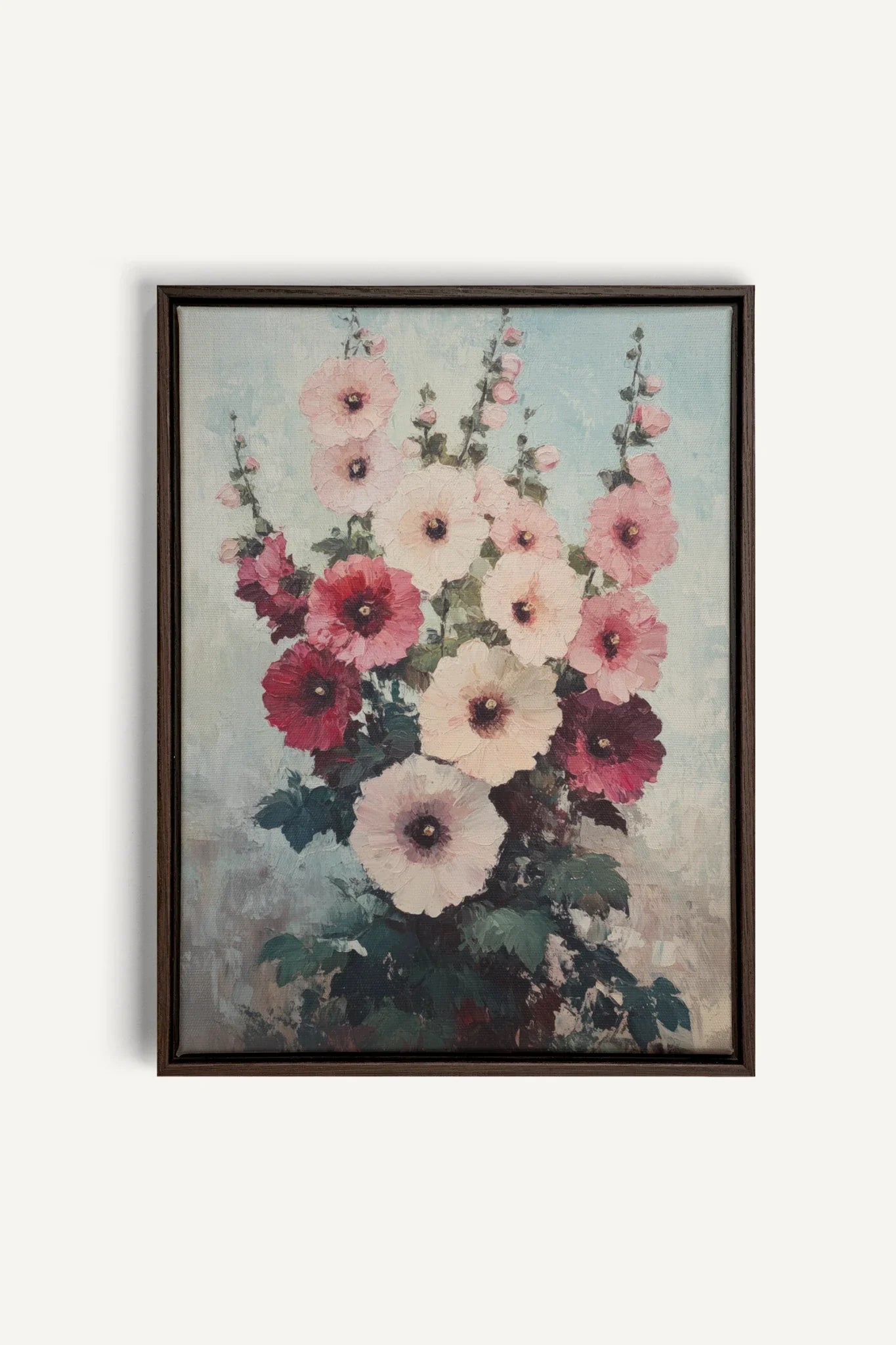 OLEKA CANVAS - ROSEWATER DREAM, Oeuvre sur toile étirée, encadré Brun Noyer