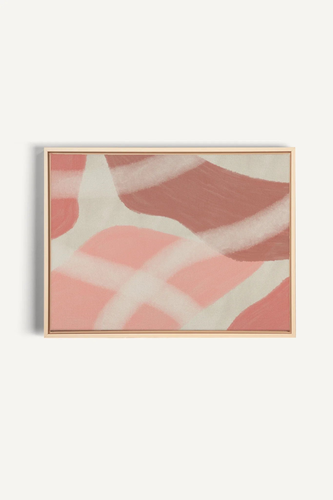 OLEKA CANVAS - ROSY GLOW, Oeuvre sur toile étirée, encadré Naturel Clair