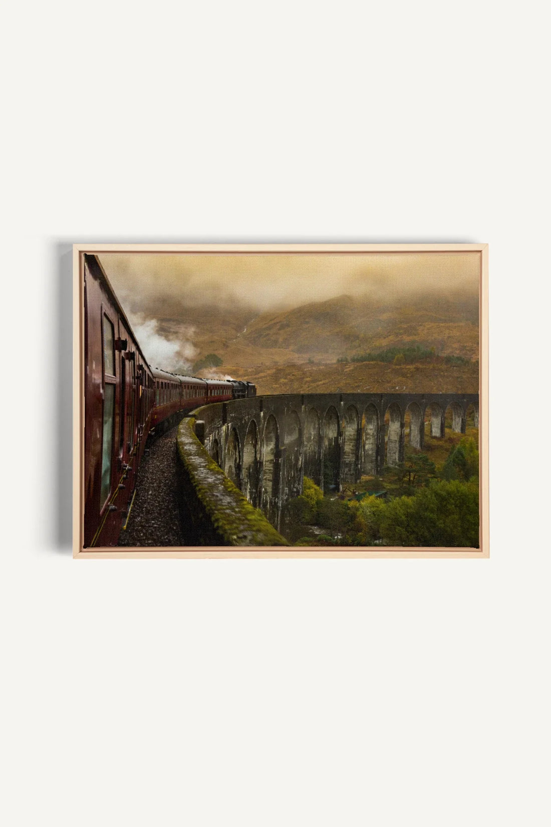 OLEKA CANVAS - ROUTE DU MYSTÈRE, Oeuvre sur toile étirée, encadré Naturel Clair