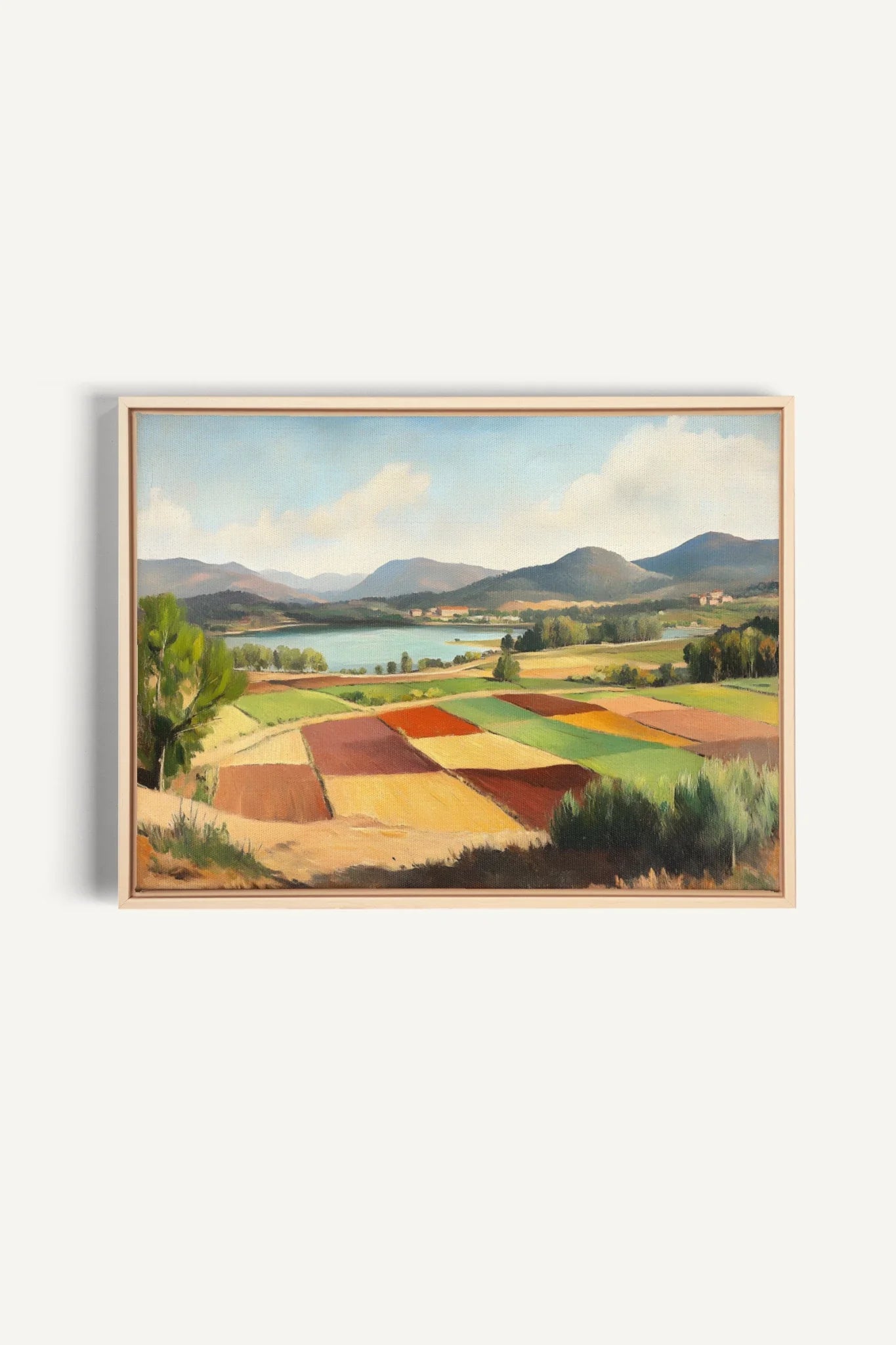 OLEKA CANVAS - RUSTIC PALETTE, Oeuvre sur toile étirée, encadré Naturel Clair
