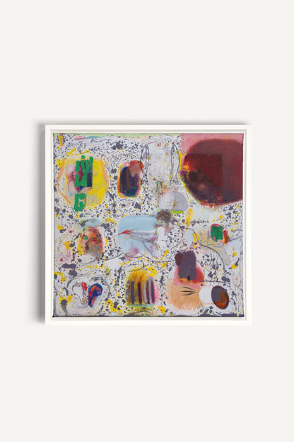 RYTHME CHROMATIQUE, Artwork on stretched canvas, framed in white