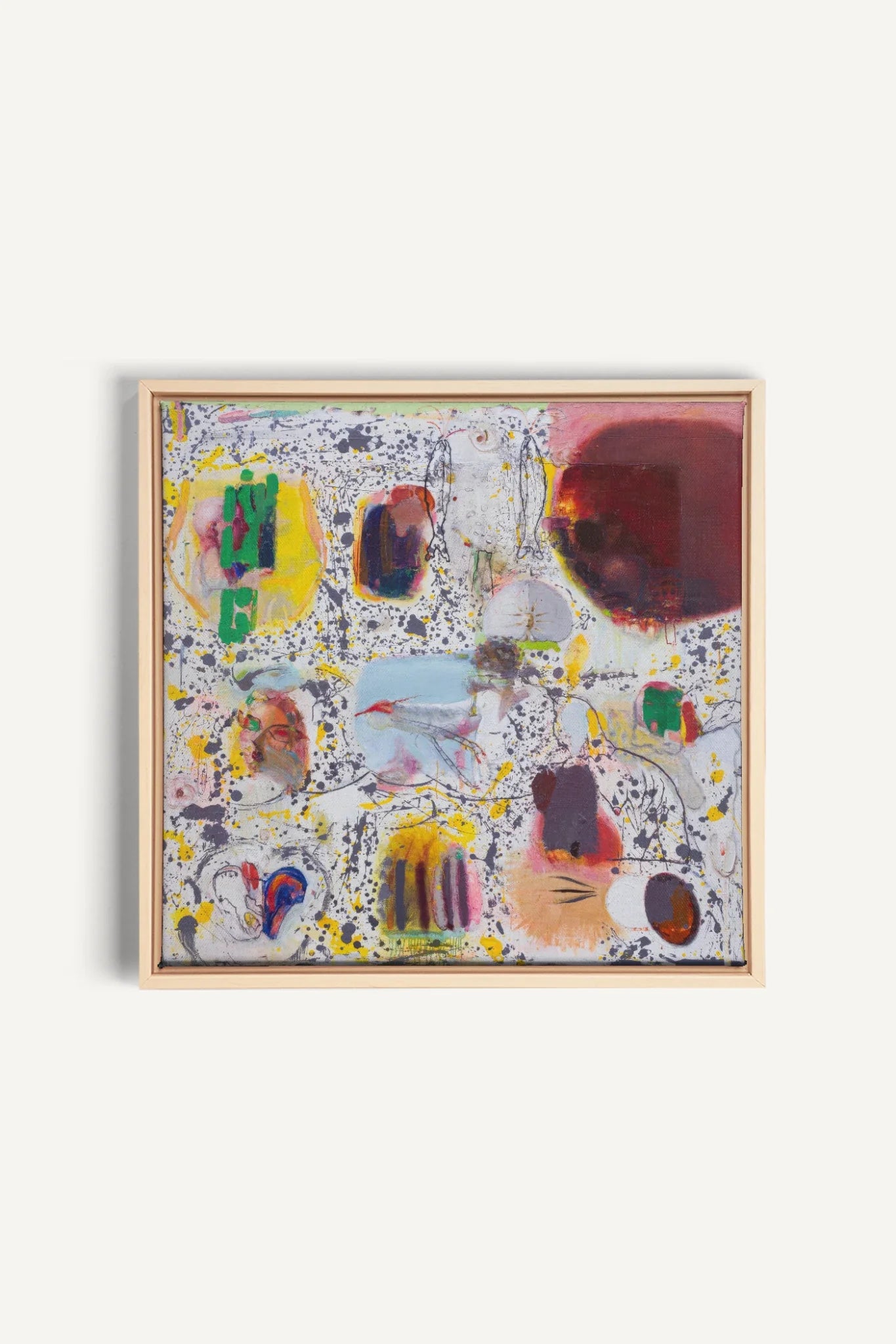 OLEKA CANVAS - RYTHME CHROMATIQUE, Oeuvre sur toile étirée, encadré Naturel Clair