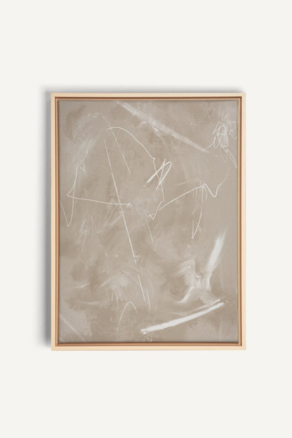 SABLE ÉTOILÉ, Oeuvre sur toile étirée, encadré Naturel Clair