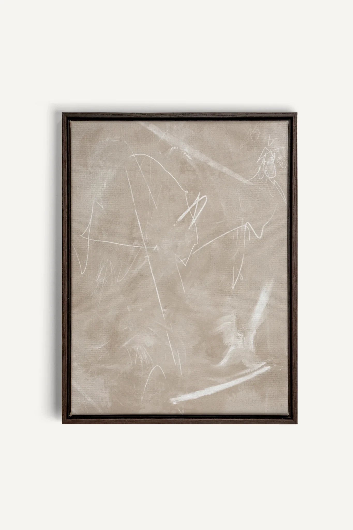 OLEKA CANVAS - SABLE ÉTOILÉ, Oeuvre sur toile étirée, encadré Brun Noyer