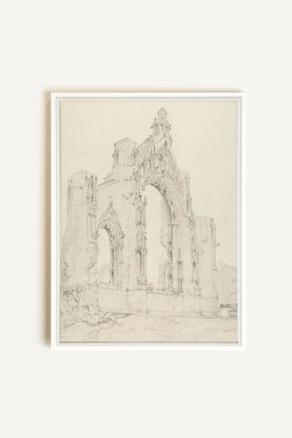 SACRED REMAINS, Artwork on stretched canvas, framed in white