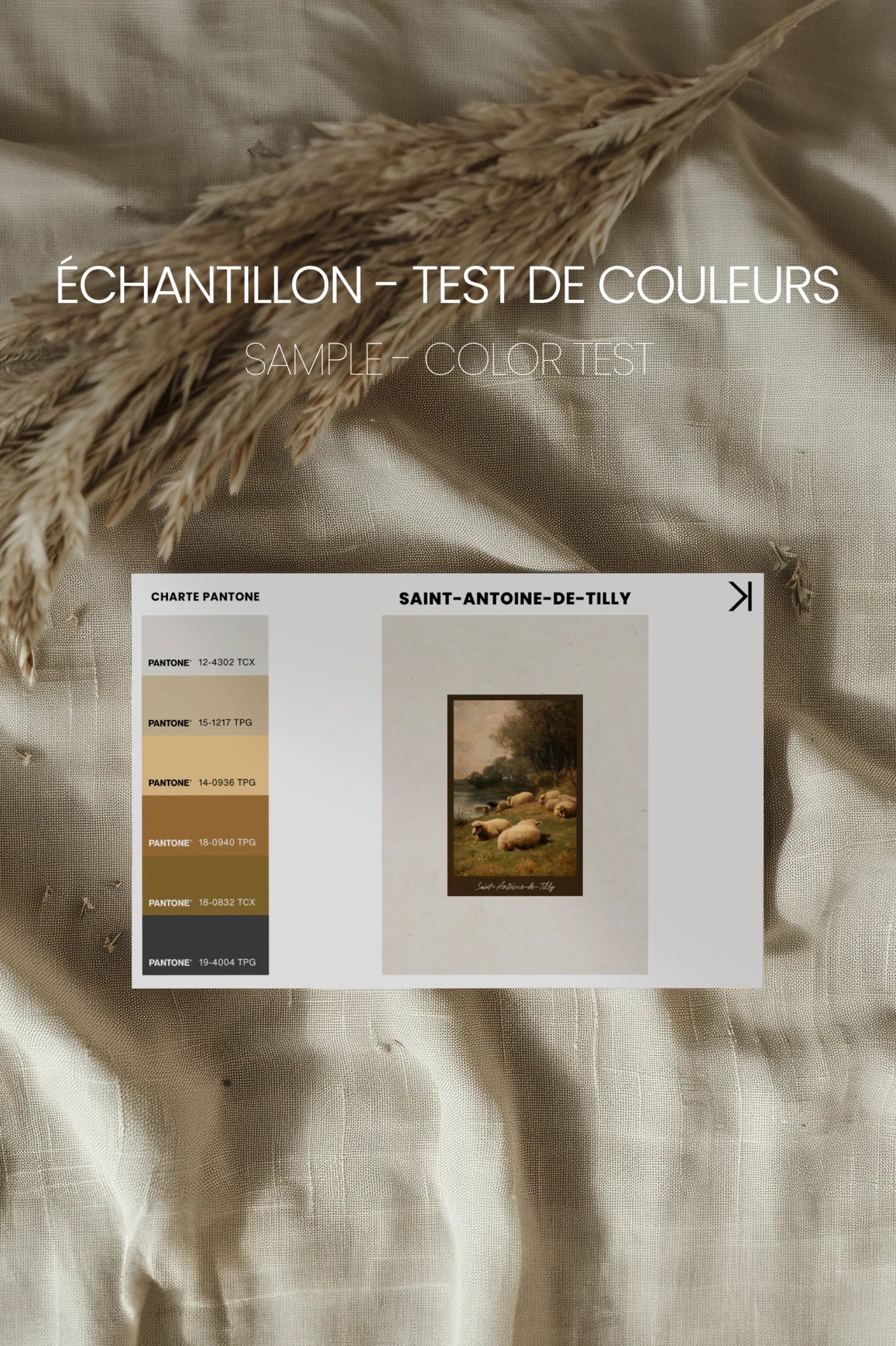 SAINT-ANTOINE-DE-TILLY, Artwork on rigid canvas, framed in Vintage Bronze