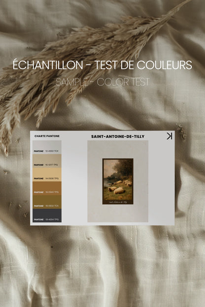 SAINT-ANTOINE-DE-TILLY, Artwork on rigid canvas, framed in Vintage Bronze
