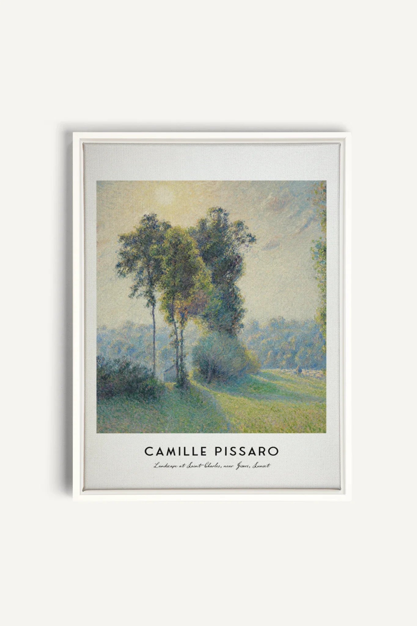 OLEKA CANVAS - SAINT-CHARLES, Oeuvre sur toile étirée, encadré Blanc