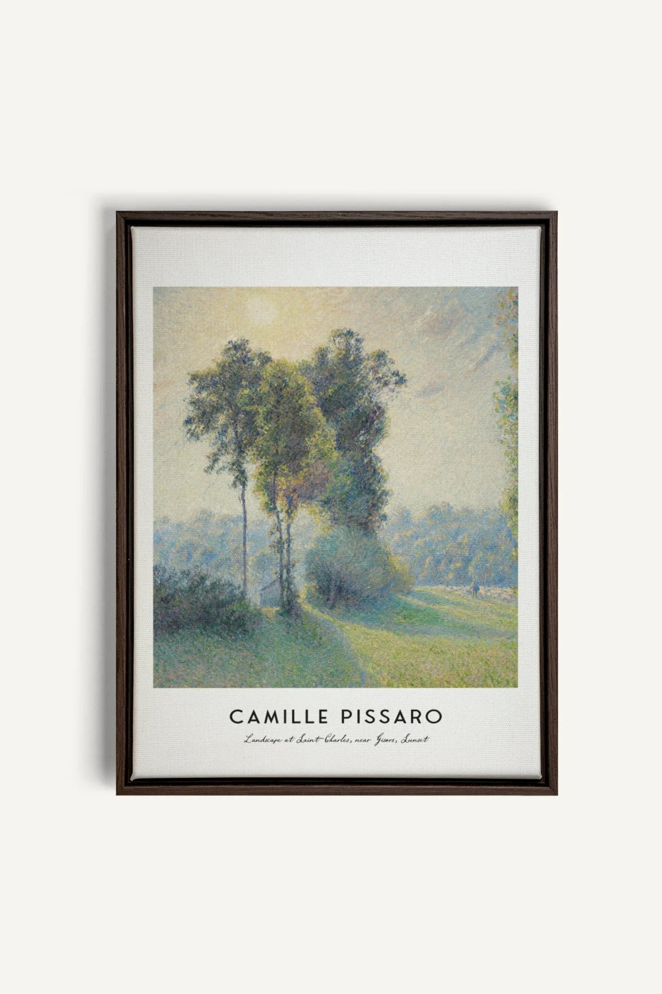 OLEKA CANVAS - SAINT-CHARLES, Oeuvre sur toile étirée, encadré Brun Noyer