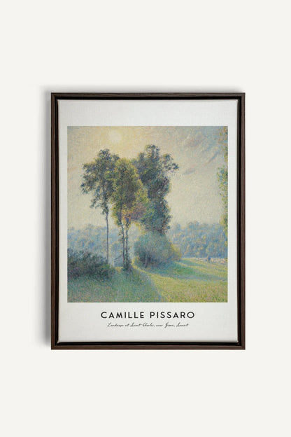 OLEKA CANVAS - SAINT-CHARLES, Oeuvre sur toile étirée, encadré Brun Noyer