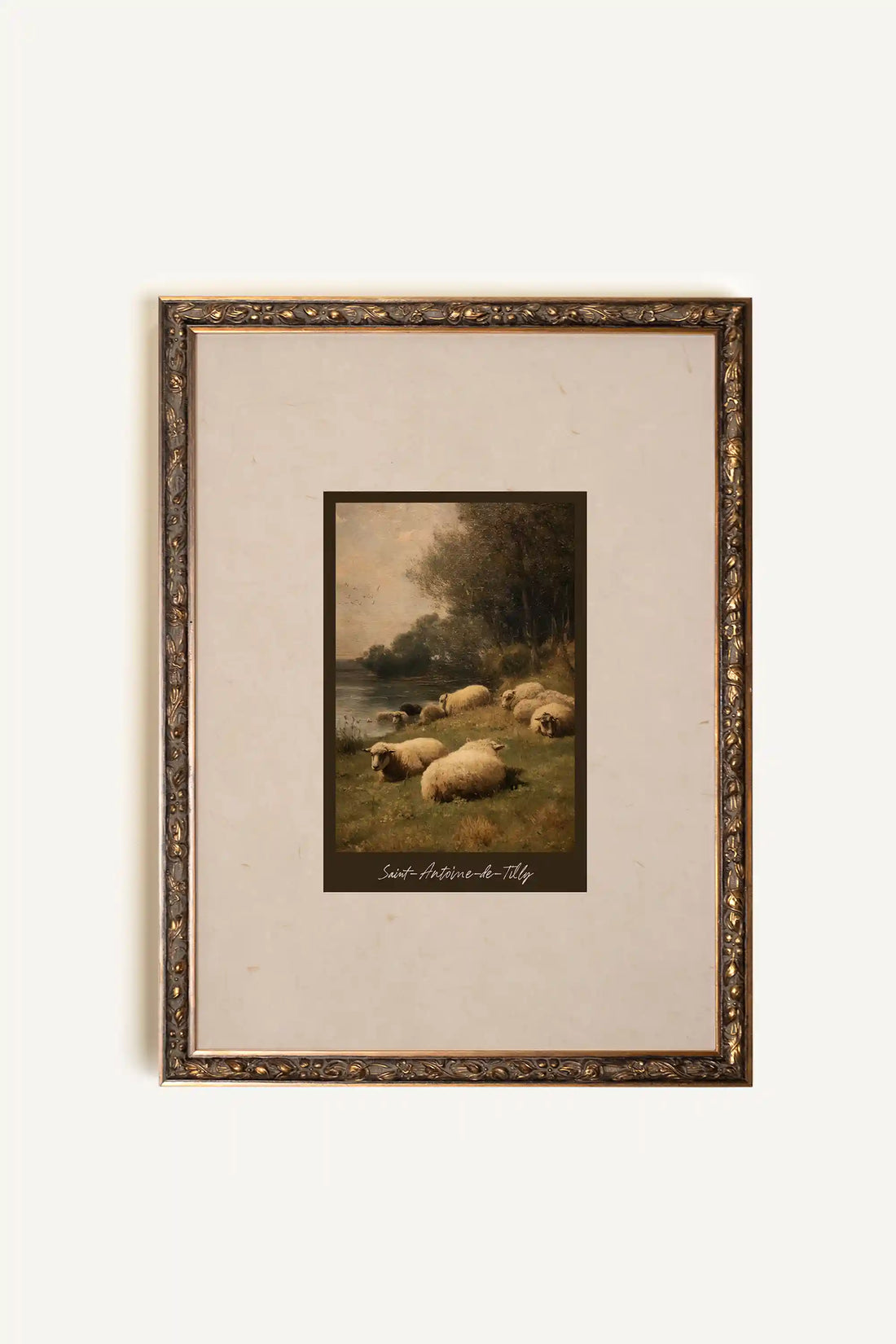 SAINT-ANTOINE-DE-TILLY, Artwork on rigid canvas, framed in Vintage Bronze