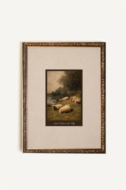 SAINT-ANTOINE-DE-TILLY, Artwork on rigid canvas, framed in Vintage Bronze