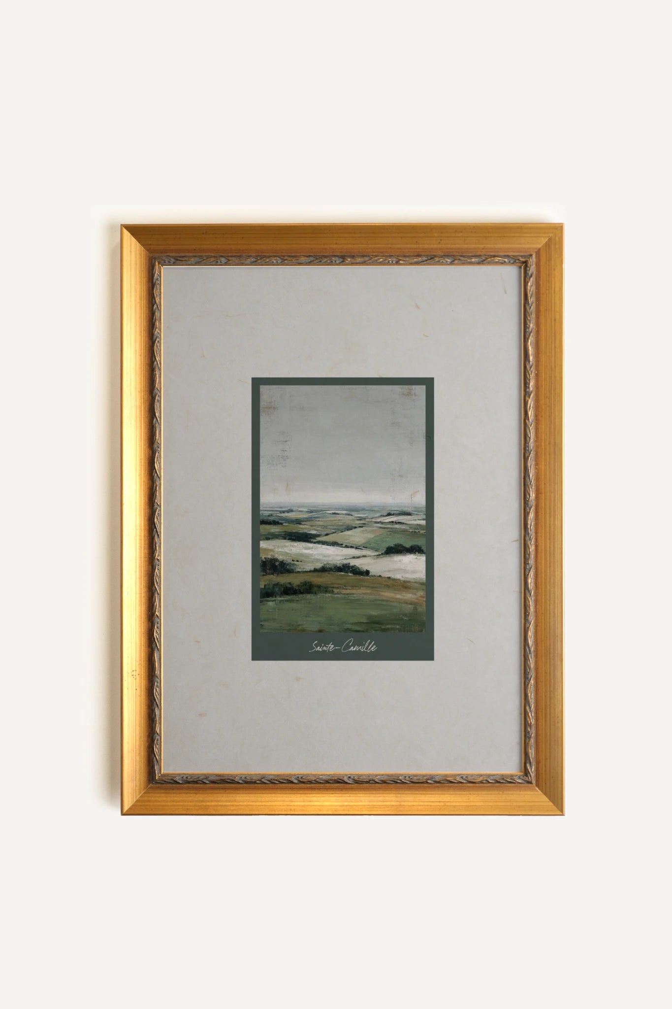 SAINTE-CAMILLE, Artwork on rigid canvas, framed in Vintage Gold