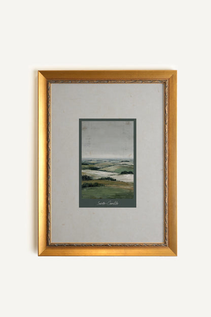 SAINTE-CAMILLE, Artwork on rigid canvas, framed in Vintage Gold