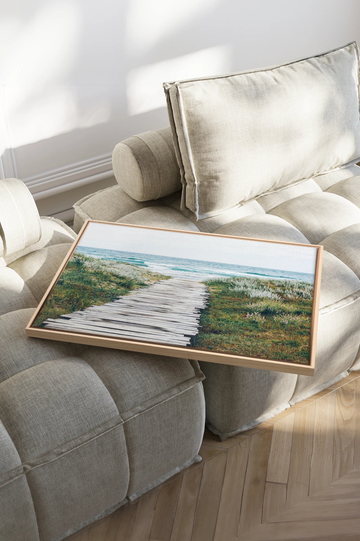 SALT AIR, Work on stretched canvas, framed Naturel Clair