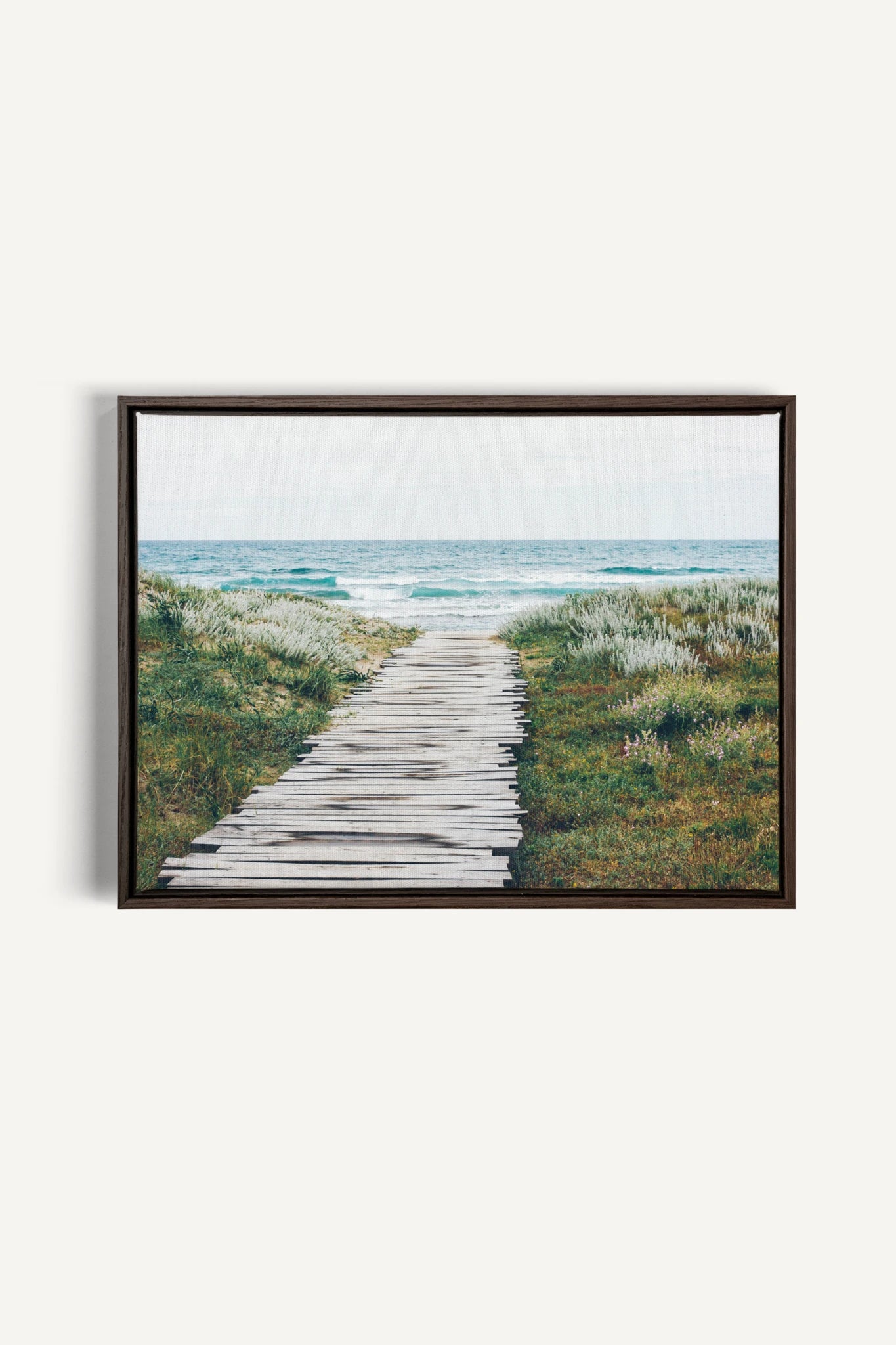 SALT AIR, Work on stretched canvas, framed Walnut Brown