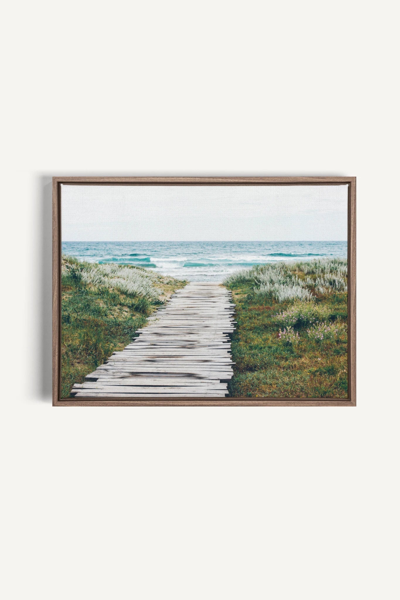 SALT AIR, Work on stretched canvas, framed Oak Brown