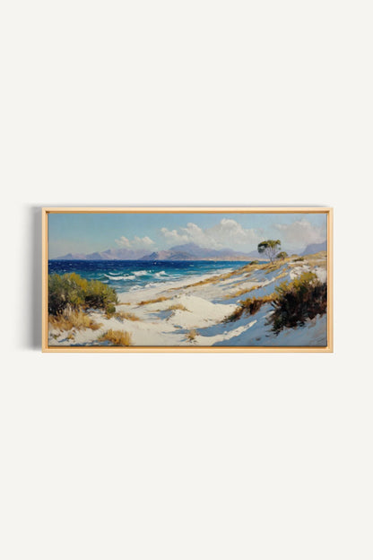 OLEKA CANVAS - SALTY WINDS, Oeuvre sur toile étirée, encadré Naturel Clair