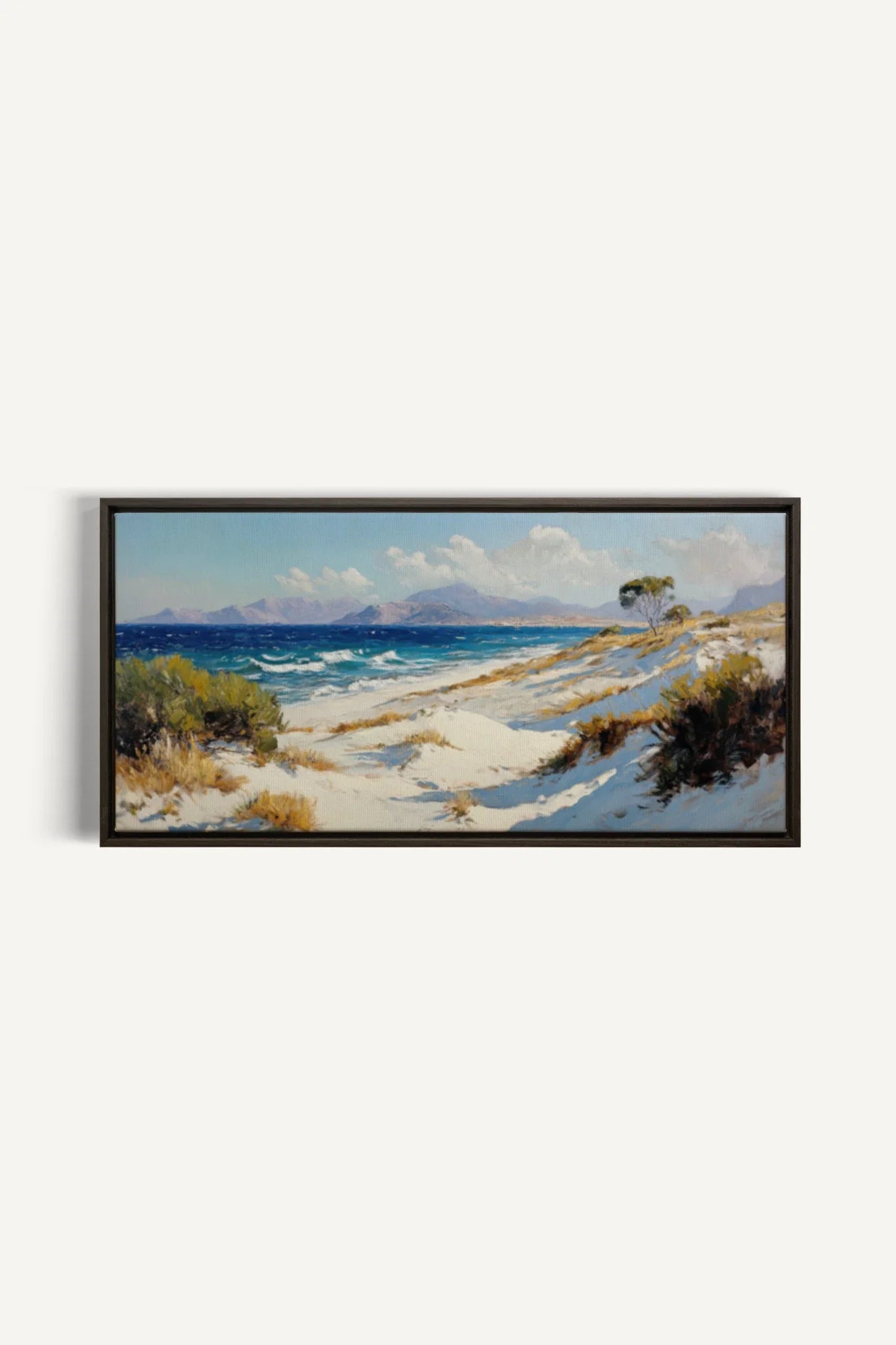 OLEKA CANVAS - SALTY WINDS, Oeuvre sur toile étirée, encadré Brun Noyer