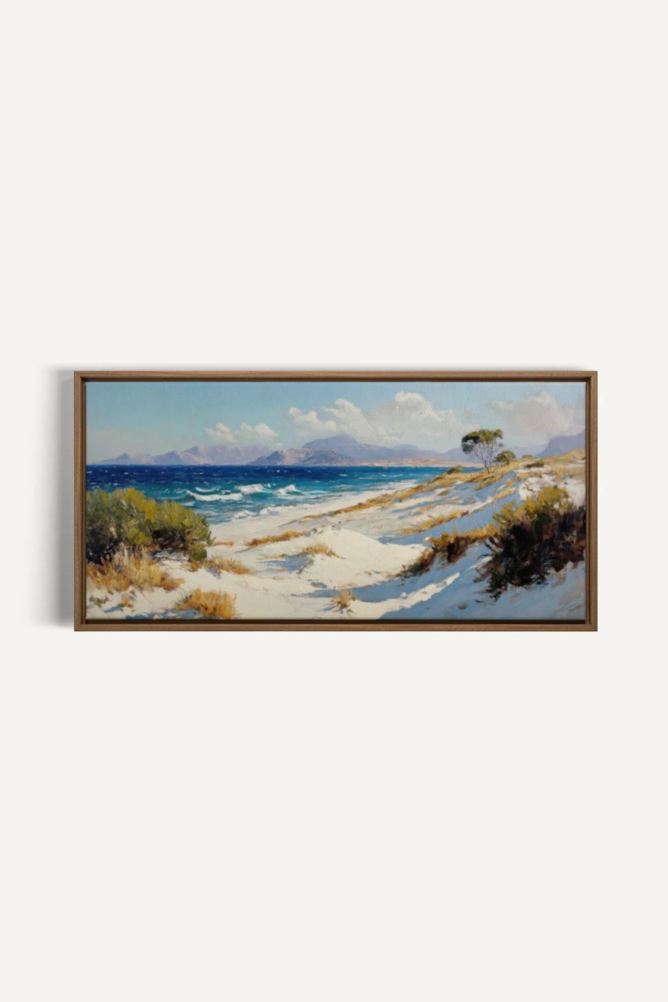 OLEKA CANVAS - SALTY WINDS, Oeuvre sur toile étirée, encadré Brun Chêne