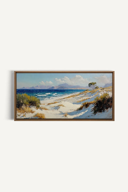OLEKA CANVAS - SALTY WINDS, Oeuvre sur toile étirée, encadré Brun Chêne