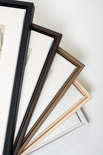 SAND PALM, Oeuvre sur toile étirée, encadré Naturel Clair